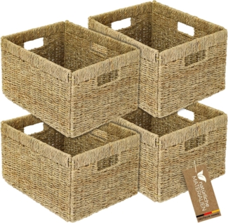HMF Regalkorb Aufbewahrungskorb, Korb geflochten aus Seegras, passend für Billy, 35 x 25 x 20 cm