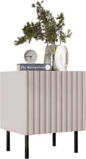 Nachttisch Arypot 1D, gefräster Front, Griffloses System (Farbe: Cashmere)