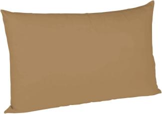 Fleuresse Mako-Satin Kissenbezüge 40x60 cm uni mit RV DP 4033 sand