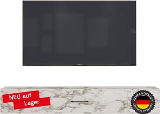 TV Lowboard Acworth Weiß Marmor Optik 9604