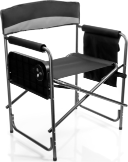 BigDean Campingstuhl Klappstuhl belastbar bis 150kg mit Klapptisch – mit Getränkehalter (1 St)