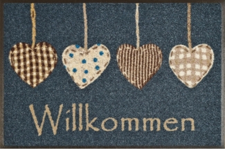 wash+dry by Kleen-Tex Fußmatte Cottage Hearts, rechteckig, Höhe: 7 mm, Schmutzfangmatte, rutschhemmend, In- und Outdoor geeignet