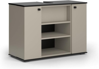 Vicco Waschbeckenunterschrank Joli, Greige/Schwarz, 80 x 59 cm mit 2 Türen