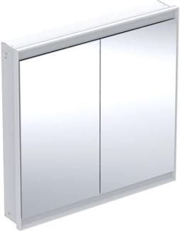 Geberit ONE Spiegelschrank mit ComfortLight, 2 Türen, Unterputzmontage, 75 x 90 x 15 cm, 505.802.00, Farbe: Aluminium eloxiert - 505.802.00.1