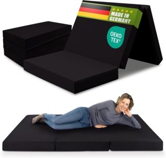 Klappmatratze Luxus Faltmatratze TRAVEL 150x200, 160 x 200, 150x190, shogazi ®, 12 cm hoch, 3-teilige mit abnehmbarem Bezug - MADE IN GERMANY