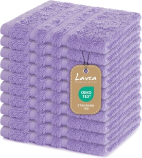 Lavea Seiftuch Elena, 30x30cm aus 100% Baumwolle, einzigartig weiche Seiftücher (Set, 10-St), ideal für die schonende Reinigung von Gesicht und Händen