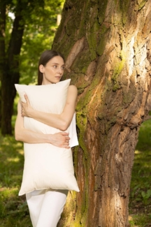 Vitaschlaf Gänsedaunenkopfkissen Vitaschlaf® Bio-Luxe-KBA DAUNE KISSEN Organic GÄNSE 30% DAUNE, Füllung: weiße sibirische neue Gänsefedern- und Daunen, 70% Federn, 30% Daunen, Bezug: 100% BIO-BAUMWOLLE, Rückenschläfer, Seitenschläfer, Bauchschläfer, UM...