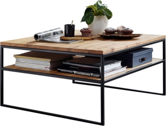 Woodroom Siona Couchtisch, Eiche massiv geölt, BxHxT 75 x 40 x 75 cm