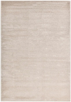 HOME DELUXE Kurzflor Teppich FOFI - 200 x 140 cm Beige