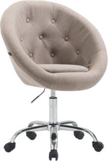 CLP Arbeitshocker London V2 Stoff höhenverstellbar und drehbar,taupe