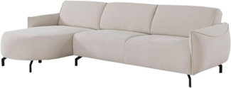 Vente-unique - Ecksofa - Ecke links - Stoff - Beige - FERIONA