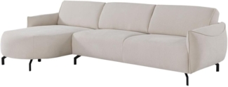 Vente-unique - Ecksofa - Ecke links - Stoff - Beige - FERIONA
