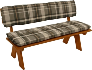 DEGAMO Bankauflage SEATTLE, (1 St), 3-sitzer 150cm, Farbe grau/beige, 2-teilig, für Gartenbank