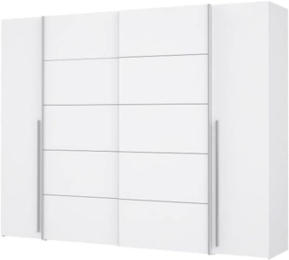 FORTE 'Nagaro' Dreh- und Schwebetürenschrank, 210 x 61 x 270 cm, Weiß