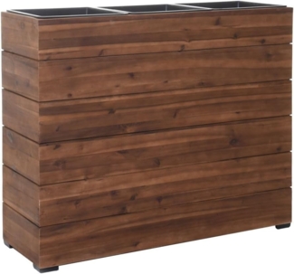VIVANNO Pflanzkübel Holz ELEMENTO Kasten - Braun Gestreift (1 St), 93x33x75 cm