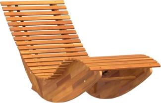 vidaXL Gartenliege Rocking Sonnenliegen 2 Stück aus massivem nholz, 2 St.
