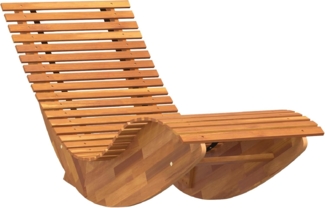 vidaXL Gartenliege Rocking Sonnenliegen 2 Stück aus massivem nholz, 2 St.