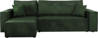'Kobaro' Ecksofa, Cord, Farbe: Poso 14, 82 x 244 x 145 cm