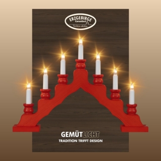 Weigla Lichterbogen Schwede, Weihnachtsdeko, Made in Germany (1-tlg), 7-flammig