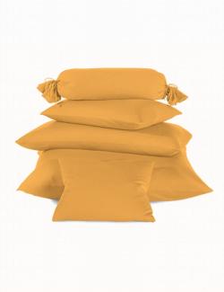 schlafgut Mako-Jersey-Interlock Kissenbezug 80x80 cm Mandarin