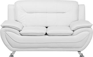 2-Sitzer Sofa Kunstleder weiß LEIRA