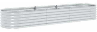 vidaXL Garten-Hochbeet 320x80x44 cm Verzinkter Stahl Silbern 45517