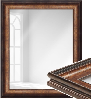 WANDStyle Wandspiegel H235 aus Kunststoff in Bronze 70 x 90 cm im Stil Klassisch