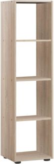 FMD Möbel 'Mega 4' Regal, Bücherregal, Sonoma Eiche, mit 4 Fächern, ca. 141 cm