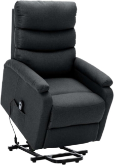 vidaXL Sessel mit Aufstehhilfe Dunkelgrau Stoff [321237]