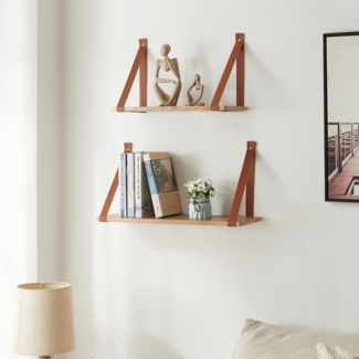 Wandregalset Utsira 48/60 x 20 x 30 cm 2-tlg. Eicheoptik/Braun [en. casa]