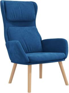 vidaXL Relaxsessel Blau Samt [341361]