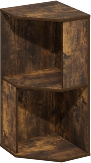 Furinno Econ 2-stufiges Freistehendes Eckregal-Bücherregal, Bernsteinkiefer