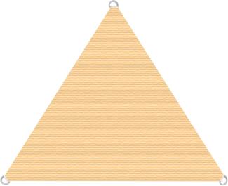 Sonnenschutzsegel Schattenspender Sonnensegel 3 x 3 x 3 m HDPE beige Dreieck Segel