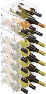 mDesign Flaschenregal Weinregal 8er-Set stapelbar Kunststoff transparent