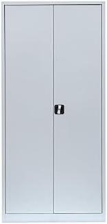 Stahl-Aktenschrank Metallschrank abschließbar Büroschrank Stahlschrank 195 x 92,5 x 60cm Lichtgrau 530360