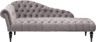 Chaiselongue Desire Velvet- Silbergrau