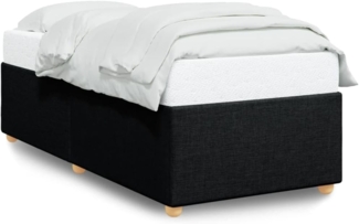 vidaXL Bettgestell ohne Matratze Schwarz 90x190 cm Stoff 3284696