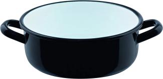 Riess Kasserolle Classic Schwarz Emaille 16 cm 1 l