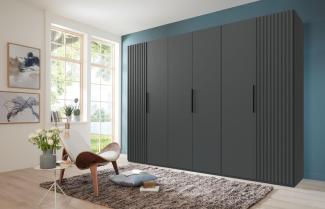 Drehtürenschrank >Andorra< in Graphit - 300x216x58cm (BxHxT)