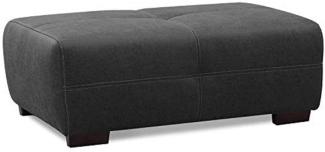 CAVADORE Hocker Mavericco / XXL-Fußbank, Sitzhocker, Polsterbank in Lederoptik / Modernes Design / Passend zu Big Sofa und Ecksofa Mavericco / 108 x 71 x 41 / Dunkelgrau