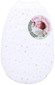 babybay Schlupfsack Organic Cotton mit Gurtschlitz, weiß Sternemix sand/beere