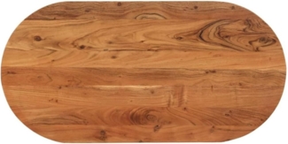 vidaXL Tischplatte 100x50x2,5 cm Oval Massivholz Akazie 370086