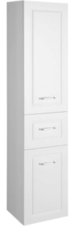 FAVOLO Hochschrank mit Wäschekorb, 40 x 184 x 31 cm, weiß matt
