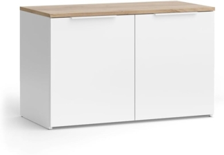 Vicco 'Wido' Kommode mit 2 Türen, Holzspannplatte weiß, 80 x 50 x 40 cm