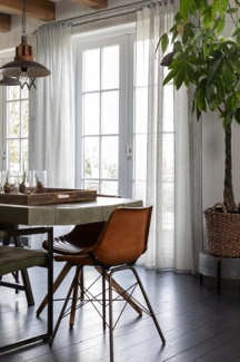 ELBERSDRUCKE Vorhang Vorhang mit verdeckten Schlaufen Liem grau halbtransparent 255x140cm (1 St), halbtransparent