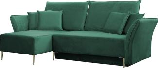 Ecksofa Mokoli (Farbe: Tiffany 10, Füße: Gold)