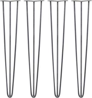 4 x 71cm Hairpin Tischbeine 3 Streben - 10mm -