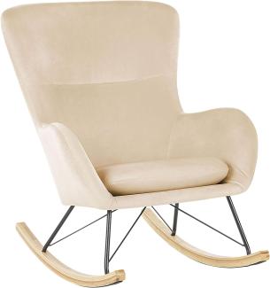 Schaukelsessel ELLAN Samtstoff Beige