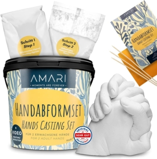 Amari Geschenkbox AMARI® Handabdruck Set für Paare - 3D Gipsabdruck Set Familie