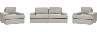 Sofa Set hellgrau 5-Sitzer ALLA